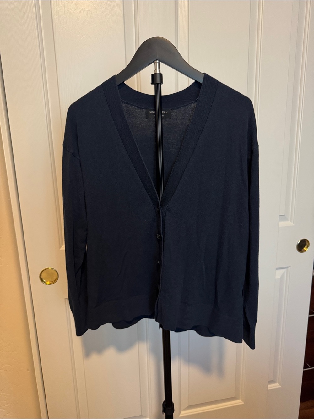 Banana Republic Forever Sweater Cardigan Navy Large
